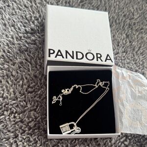 Pandora Silver Lock Charm Necklace
